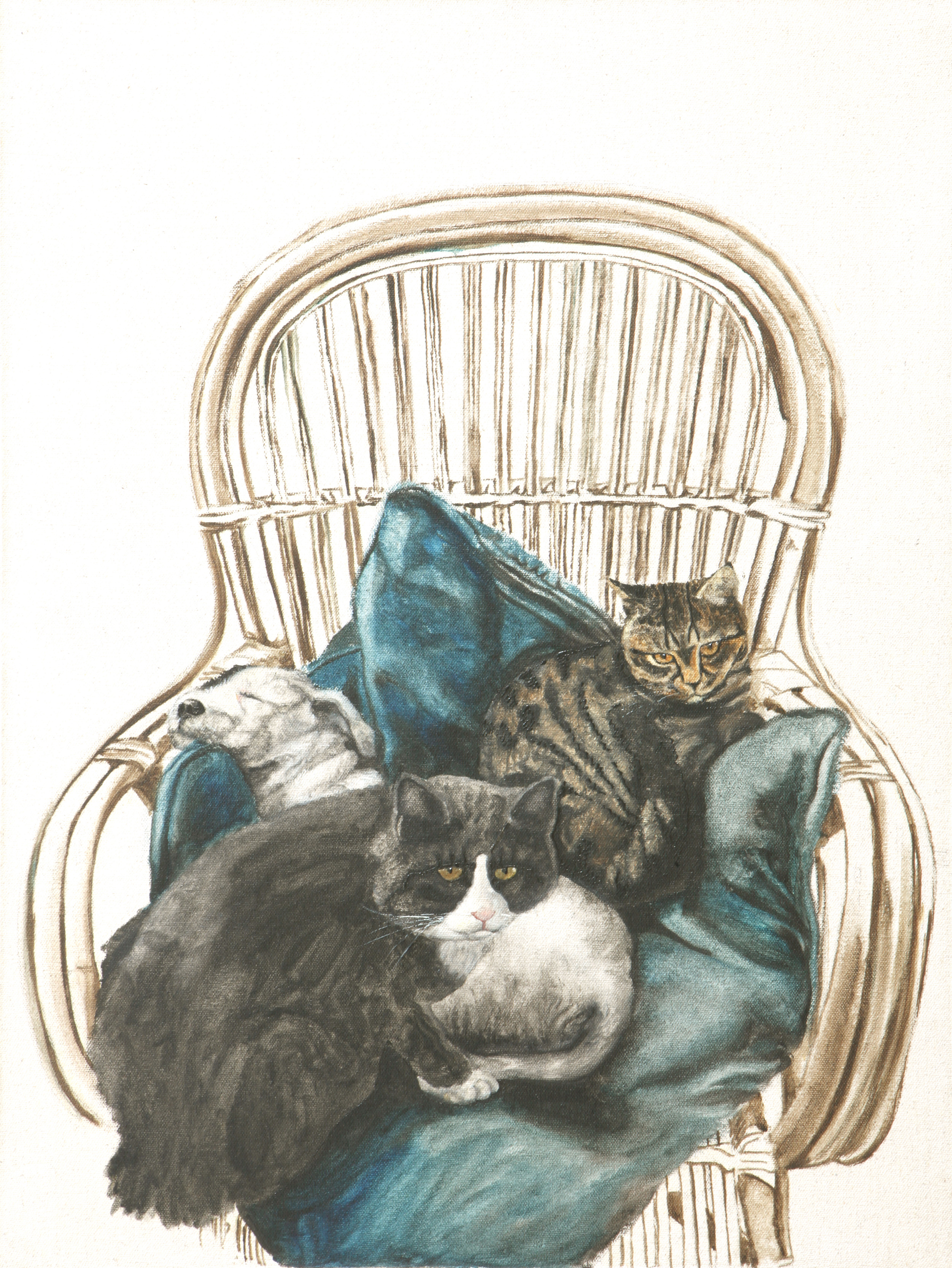 My Family, oil on canvas, 80 x 60 cm