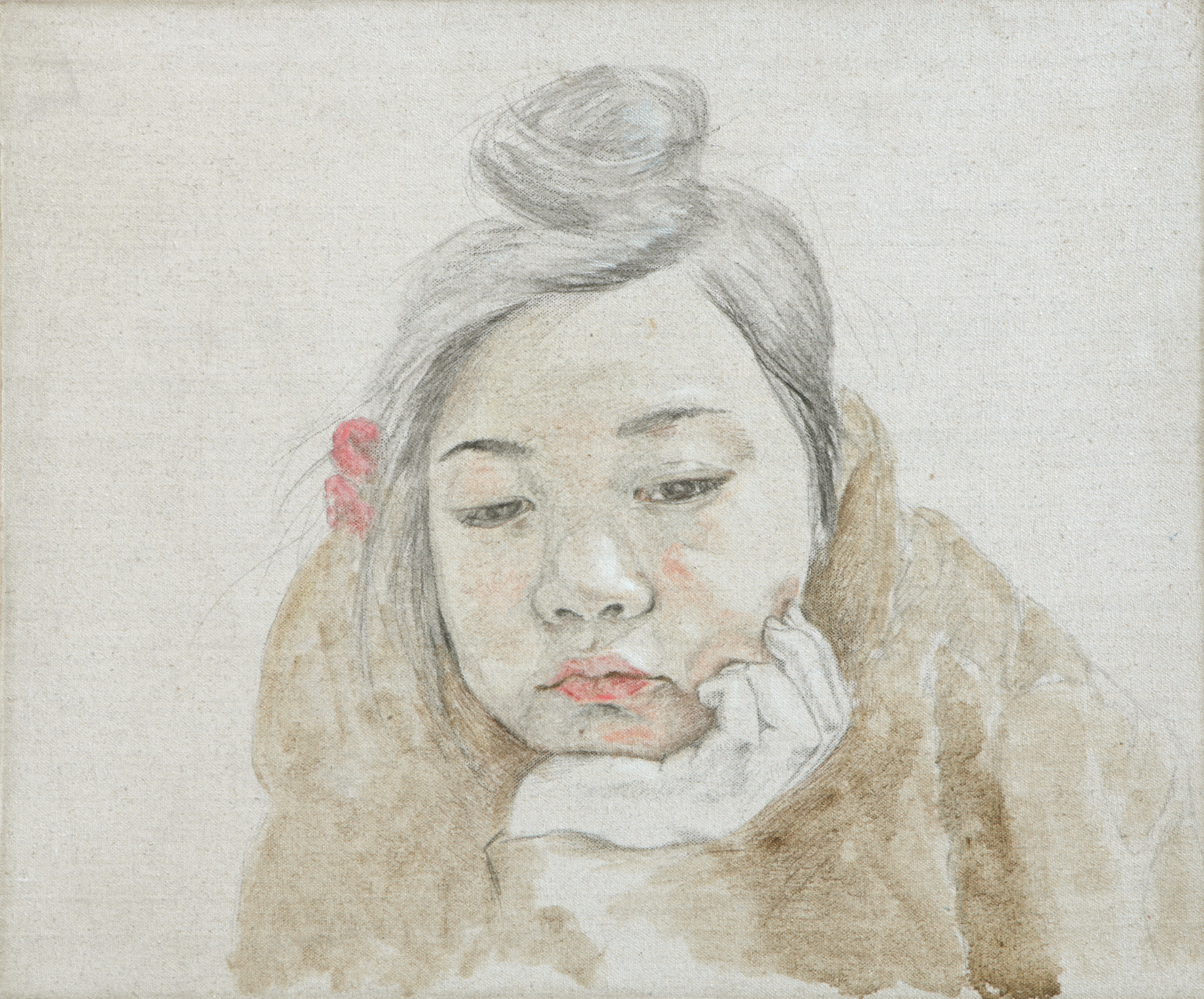 Sick and No One Cares, oil on canvas, 50 x 60 cm